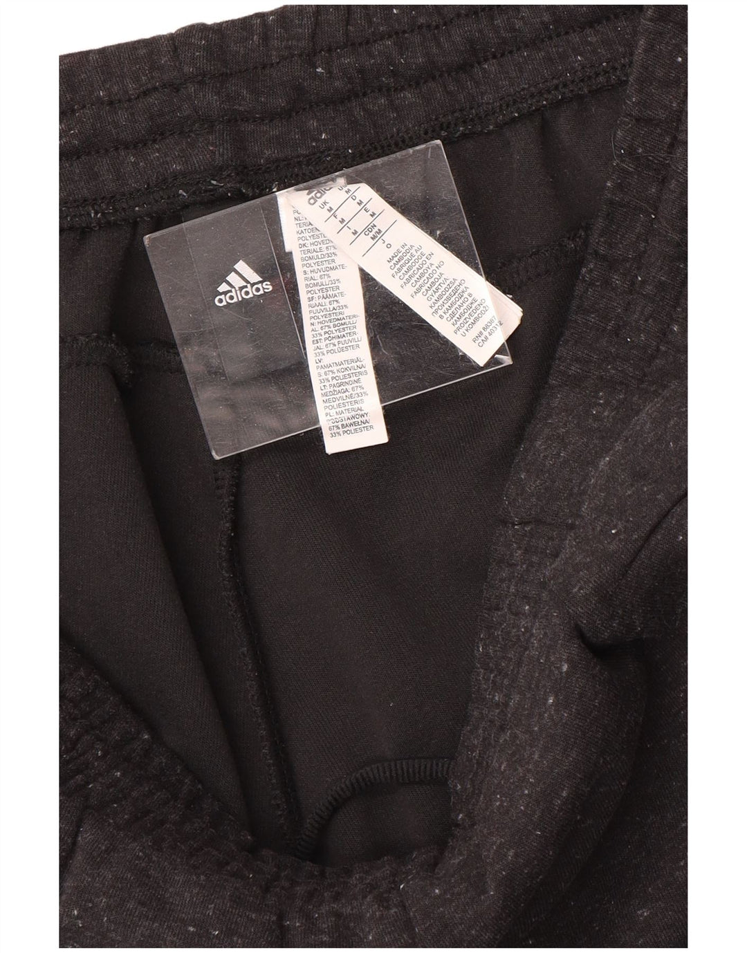 Pantaloni da tuta da uomo Adidas in cotone mélange grigio medio