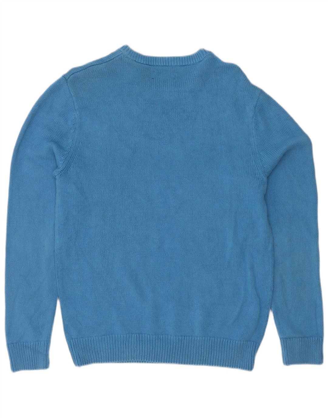 Chaps Uomo Maglione con scollo a barca Maglione piccolo in cotone blu