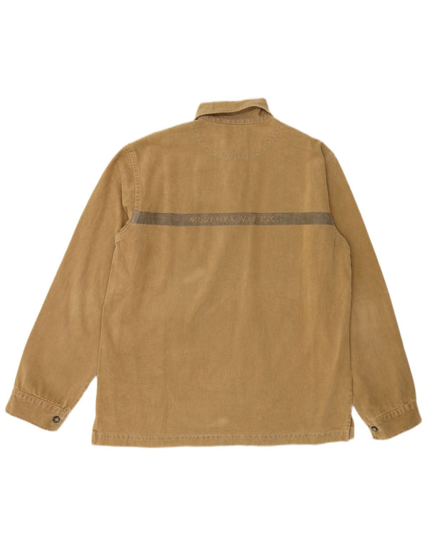 Polo da rugby a maniche lunghe con grafica da uomo Murphy & Nye XL in cotone kaki