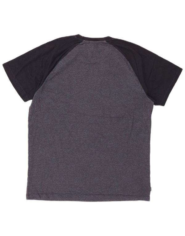 T-shirt da uomo SUPERDRY Top 2XL in cotone color block blu navy