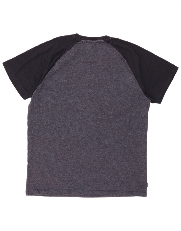 T-shirt da uomo SUPERDRY Top 2XL in cotone color block blu navy