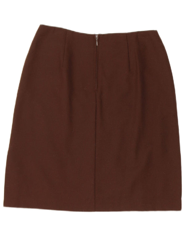 Gonna Tubino Donna Benetton IT 42 Media W26 Marrone Lana Vergine