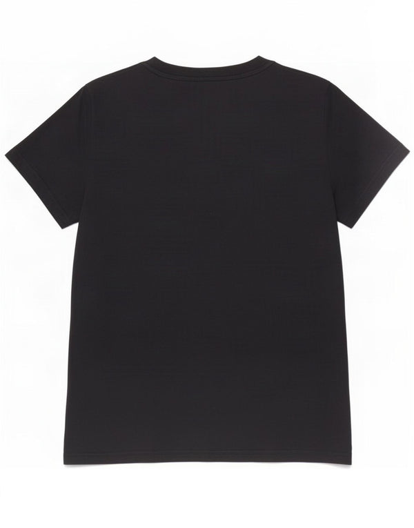 T-shirt grafica da donna Adidas Top UK 12/14 cotone nero medio