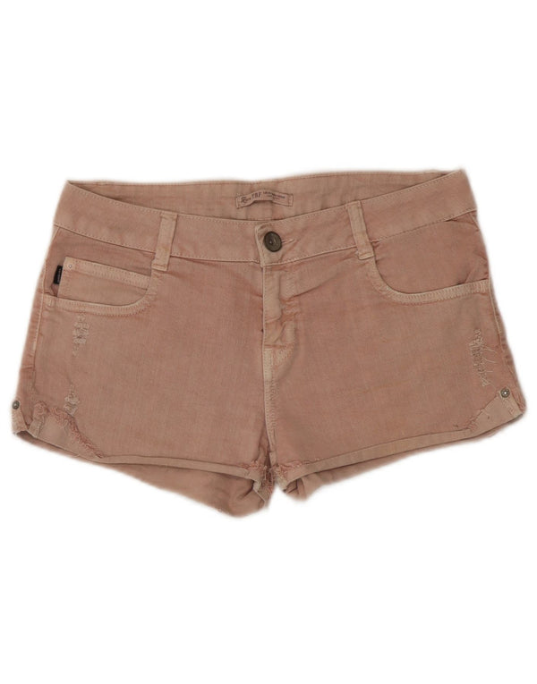 Pantaloncini di jeans Trafaluc da donna Zara EU 38 piccoli W28 cotone rosa