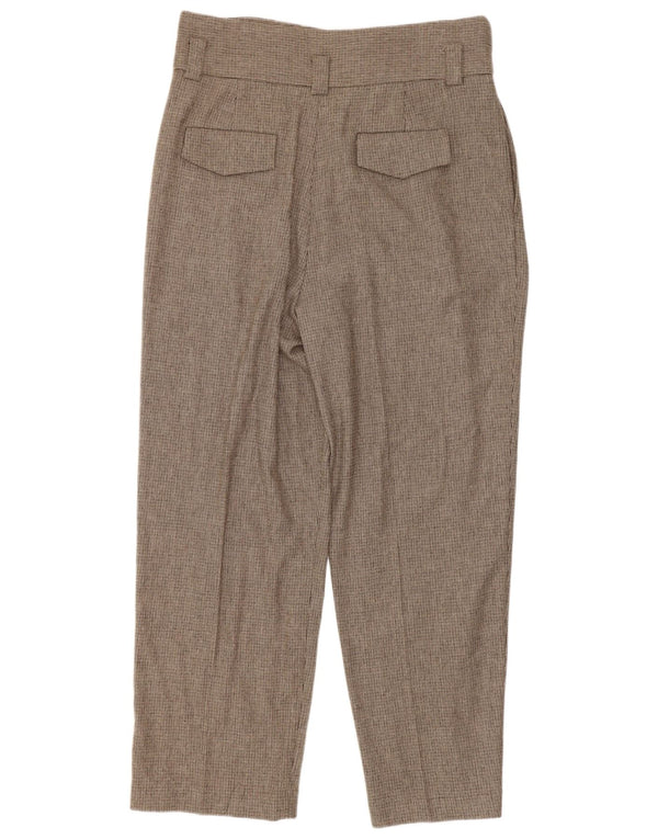 Pantaloni casual a vita alta da donna Massimo Dutti EU 40 Medium W30 L26 Marrone