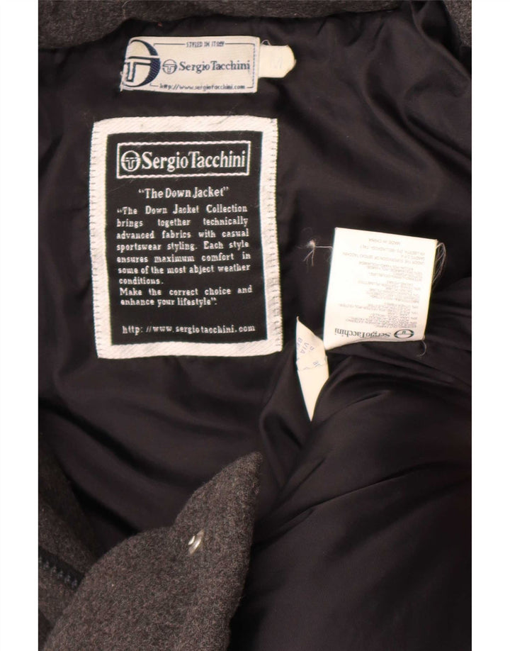 Cappotto imbottito con cappuccio da uomo Sergio Tacchini UK 38 Acrilico grigio medio