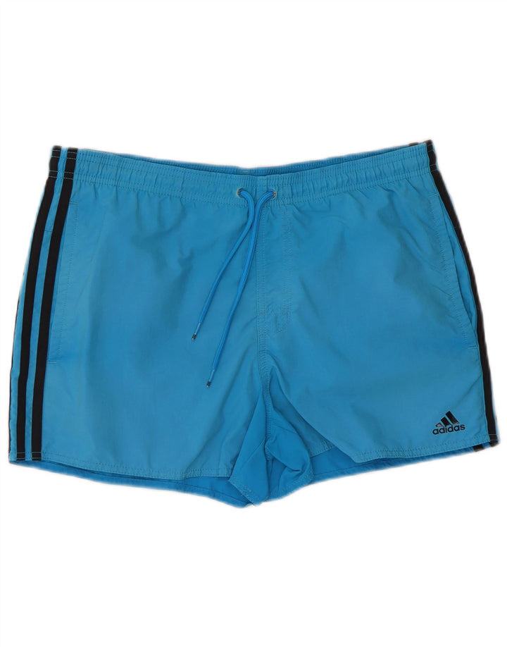 Pantaloncini da bagno da uomo Adidas piccoli in nylon blu
