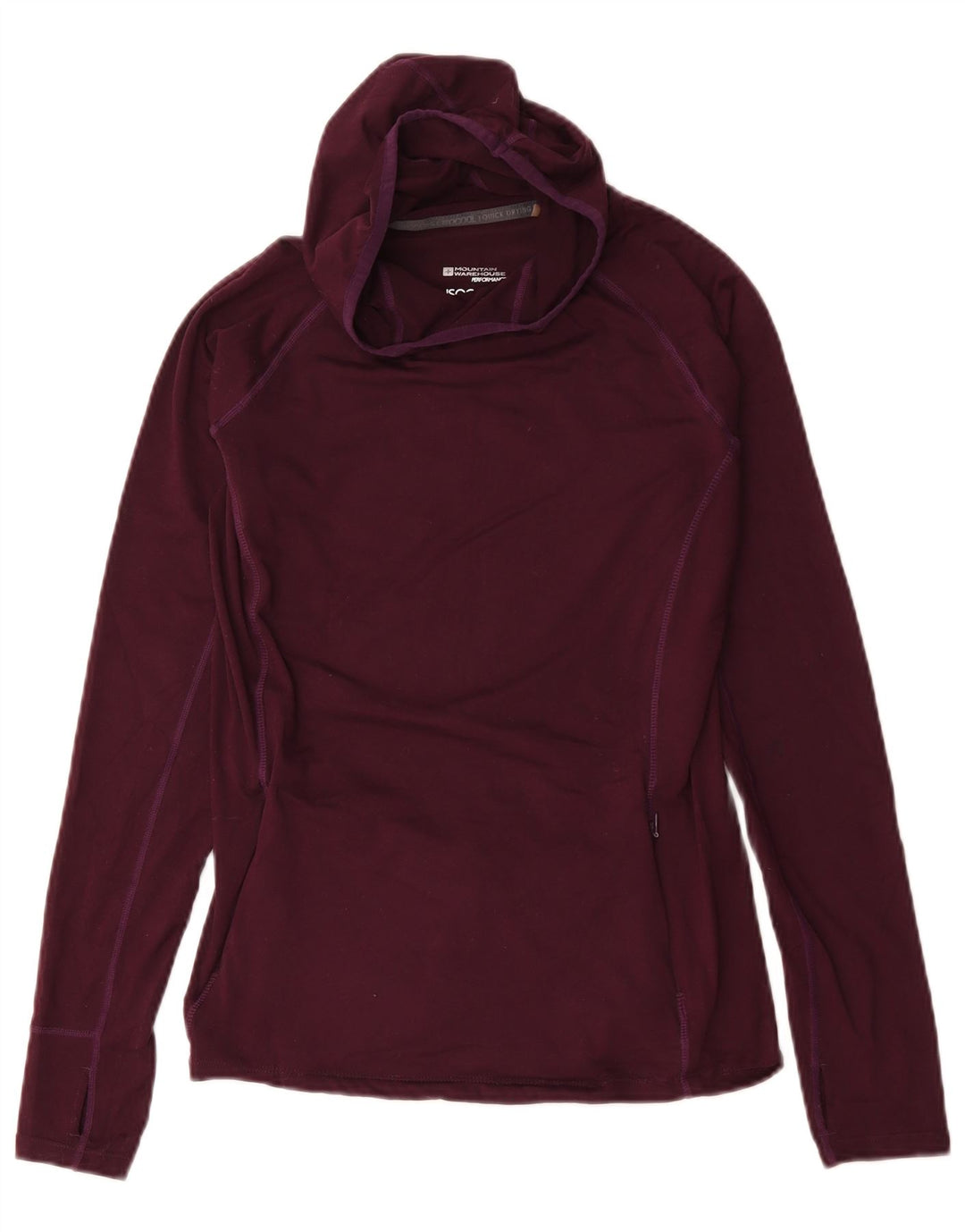 Mountain Warehouse Top IsoCool da donna a maniche lunghe UK 12 Bordeaux medio