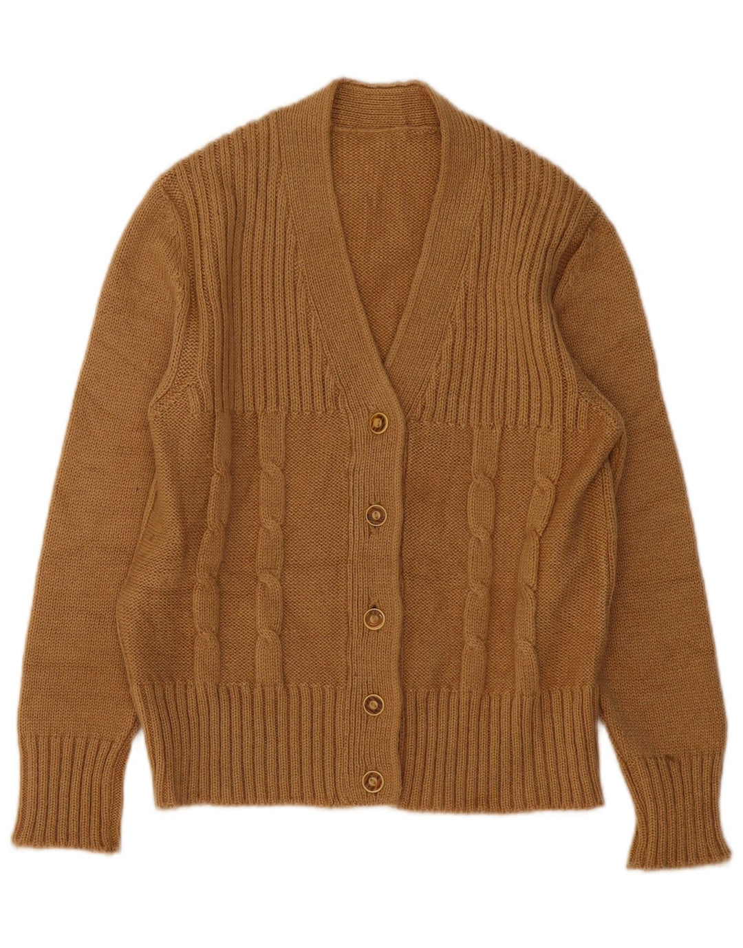 Maglione cardigan da donna VINTAGE UK 12 Beige medio