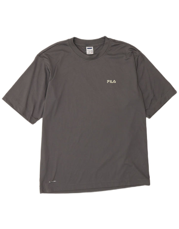 Maglietta Fila da uomo Top Small in poliestere grigio