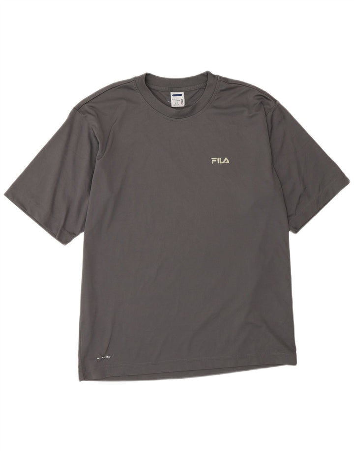 Maglietta Fila da uomo Top Small in poliestere grigio