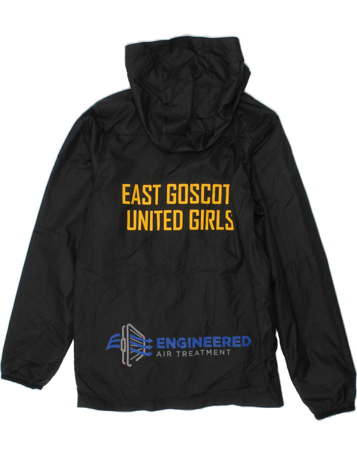 NIKE Boys Graphic Hooded Rain Jacket 10-11 Years Medium Black Polyester Vintage Nike and Second-Hand Nike from Messina Hembry 