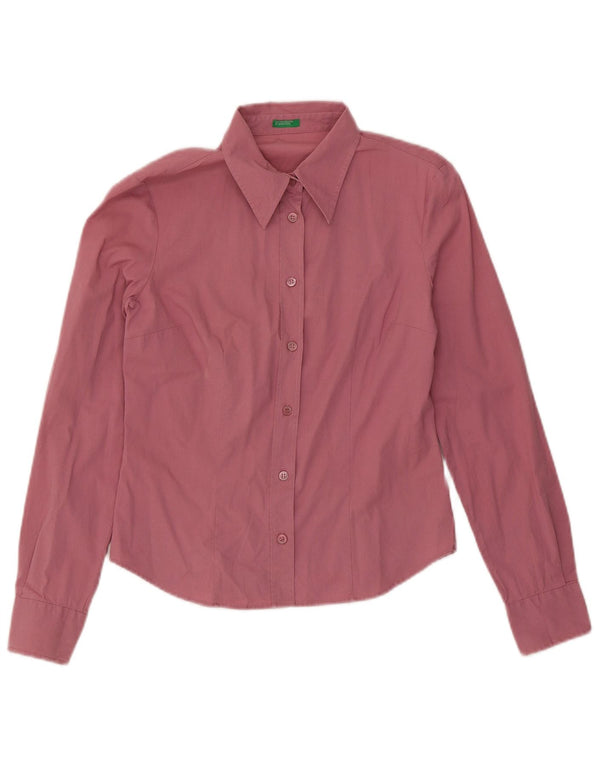 Camicia corta da donna BENETTON UK 12 rosa medio