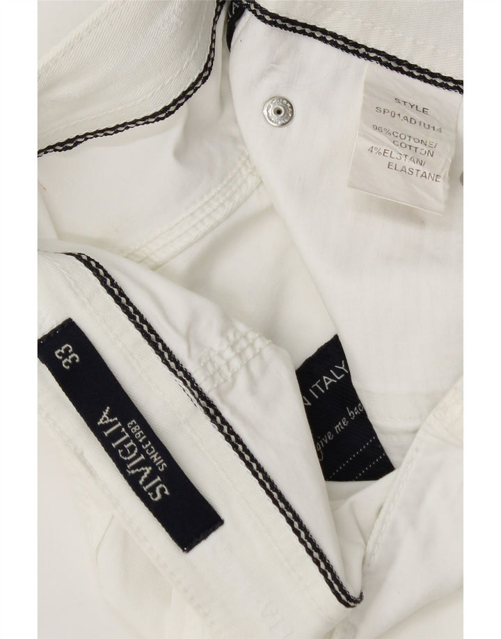SIVIGLIA Bermuda Uomo W33 Medio Bianco Cotone