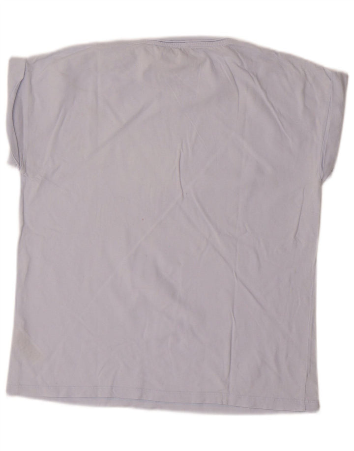 REISS Womens Oversized T-Shirt Top UK 10 Small Blue Cotton