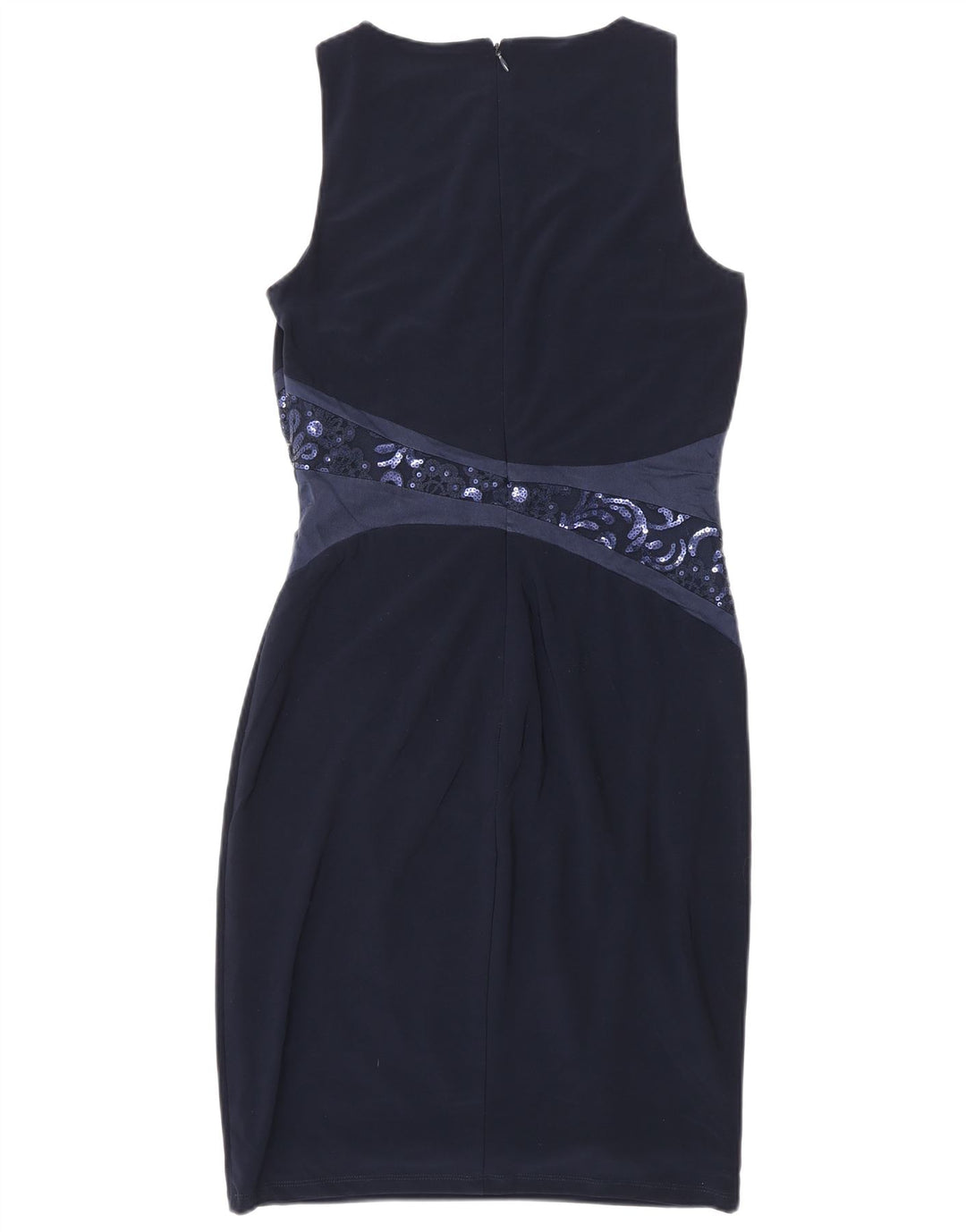 RALPH LAUREN Abito tubino senza maniche da donna US 4 Small Poliestere blu navy