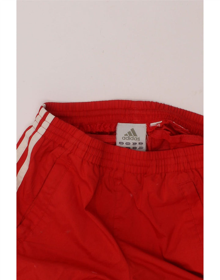 ADIDAS Boys Bermuda Sport Shorts 7-8 Years  Red Polyester Vintage Adidas and Second-Hand Adidas from Messina Hembry 