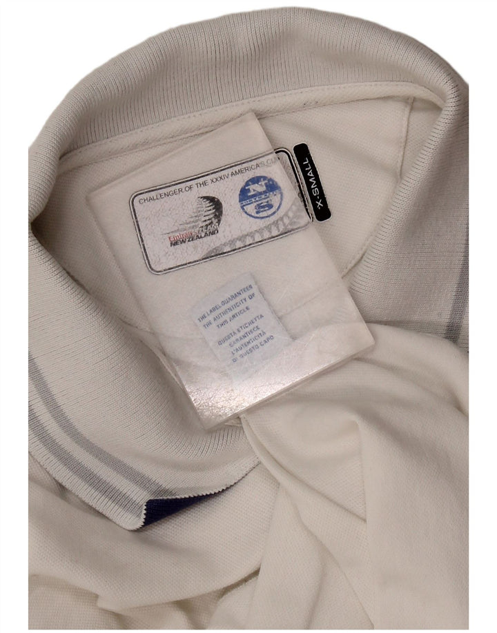 Polo grafica da donna della Nuova Zelanda NORTH SAILS UK 6 XS bianca