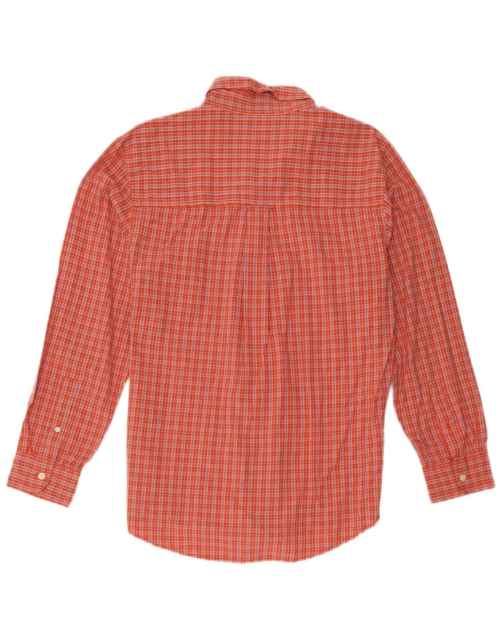 Camicia da uomo Chaps in cotone a quadri rossi medi