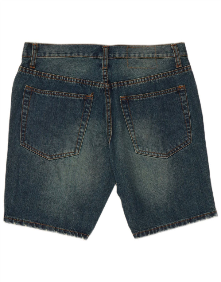 CHEAP MONDAY Mens Denim Shorts W30 Medium Blue Cotton