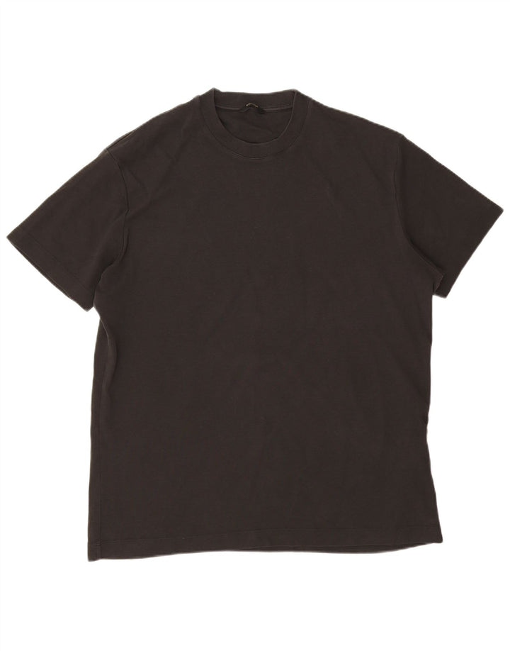 T-shirt da uomo Massimo Dutti Top Large in cotone grigio