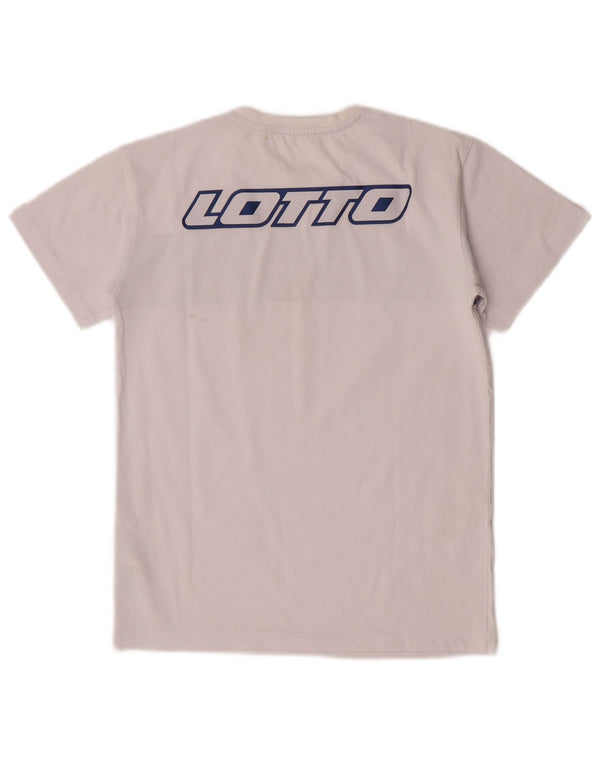 T-shirt grafica per ragazzi Lotto Top 9-10 anni in cotone color block bianco