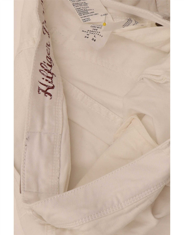 Jeans slim da uomo Tommy Hilfiger W34 L34 cotone bianco