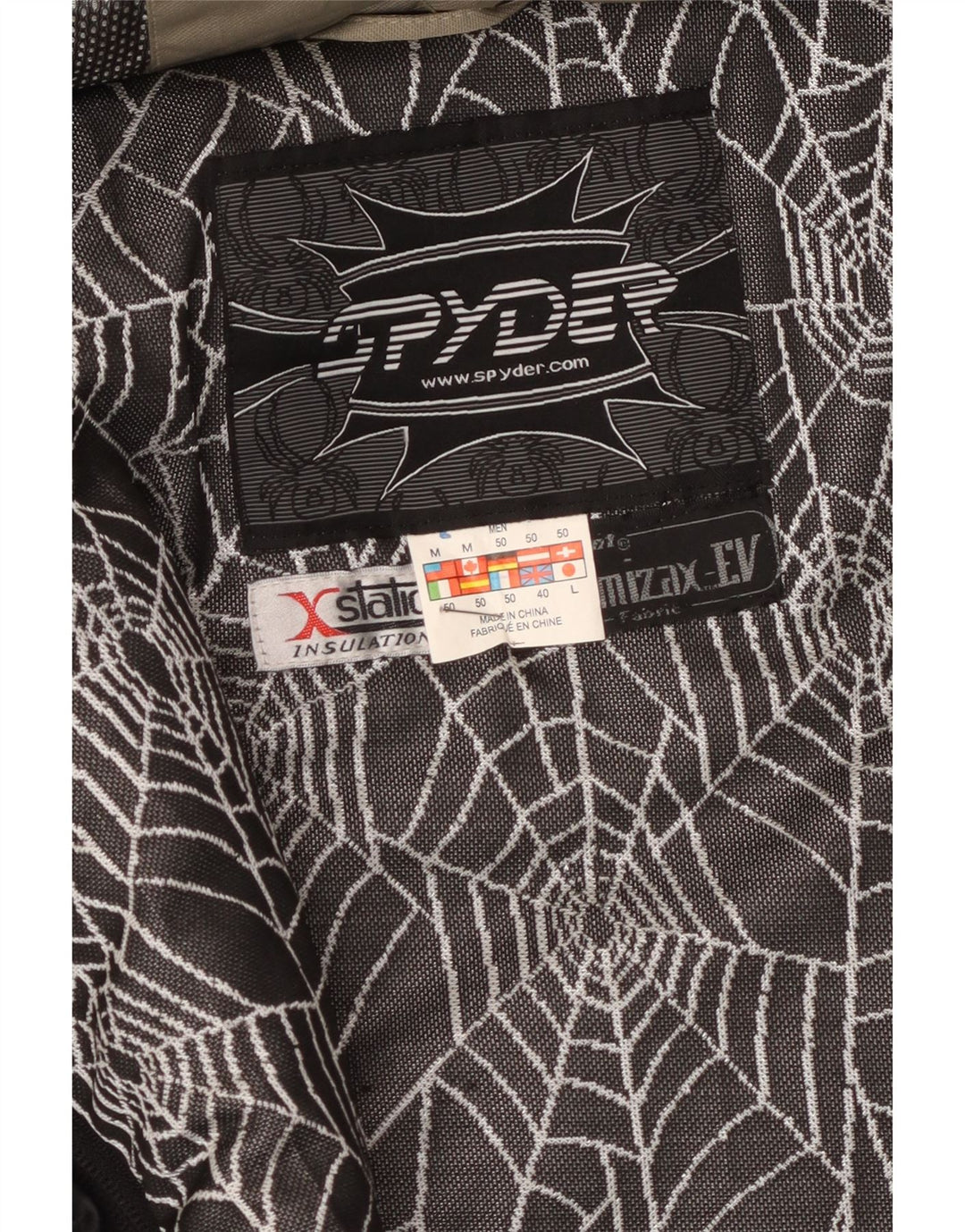 Giacca da sci da uomo Spyder UK 40 Large Beige Colourblock