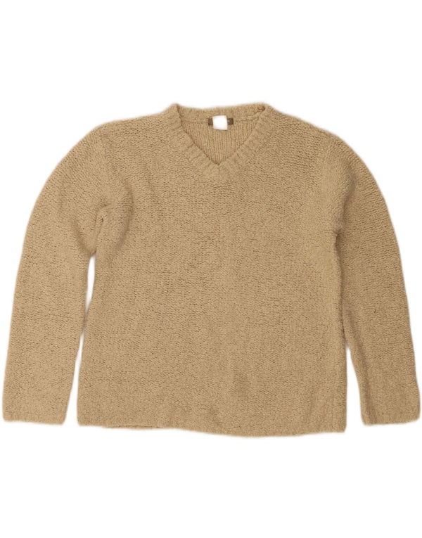 Maglione maglione con scollo a V da donna J. Crew UK 6 XS Acrilico beige