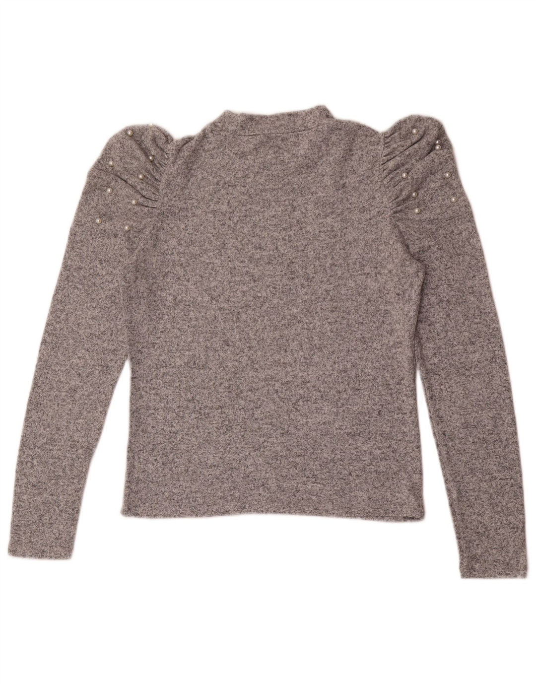 Top Zara da donna a maniche lunghe UK 12 Grigio medio