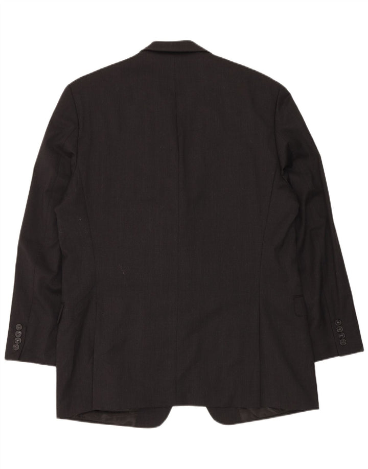 Giacca blazer a 2 bottoni da uomo Calvin Klein UK 44 2XL Lana grigia