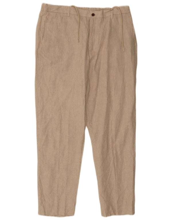 Pantaloni chino affusolati da uomo Zara XL W34 L29 Beige