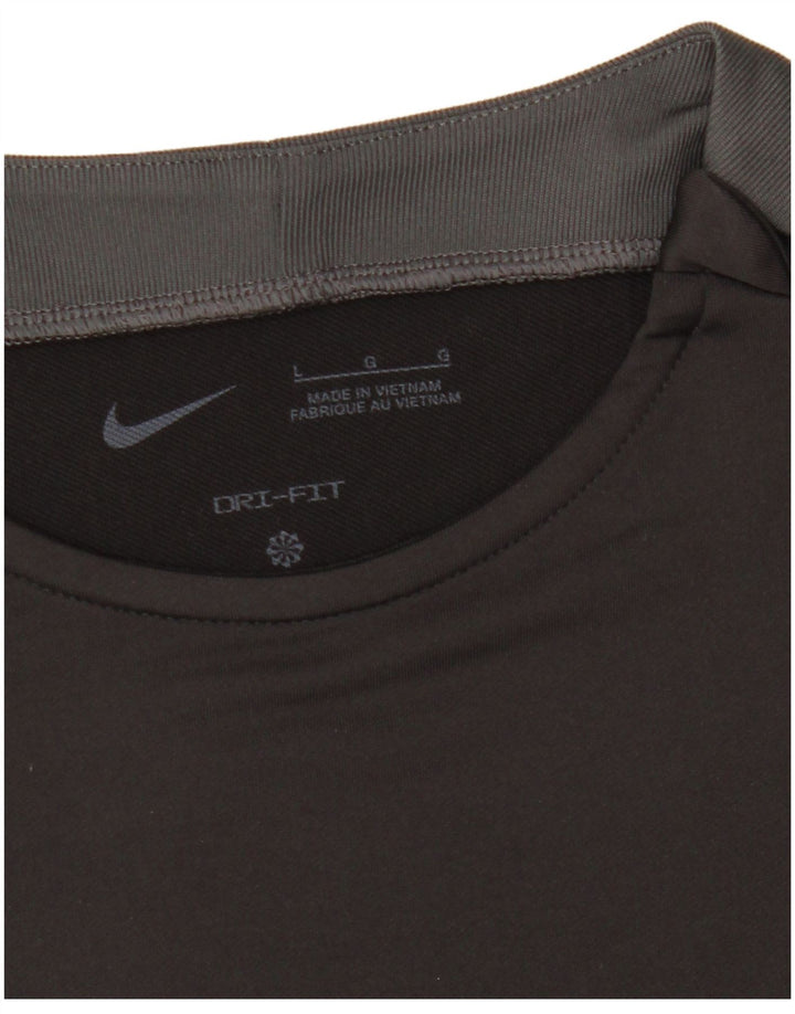 Maglia Nike Dri Fit da uomo a maniche lunghe grande color block nero