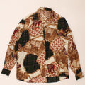 VINTAGE Womens Abstract Pattern Shirt Blouse IT 46 Large Beige Vintage Vintage and Second-Hand Vintage from Messina Hembry 