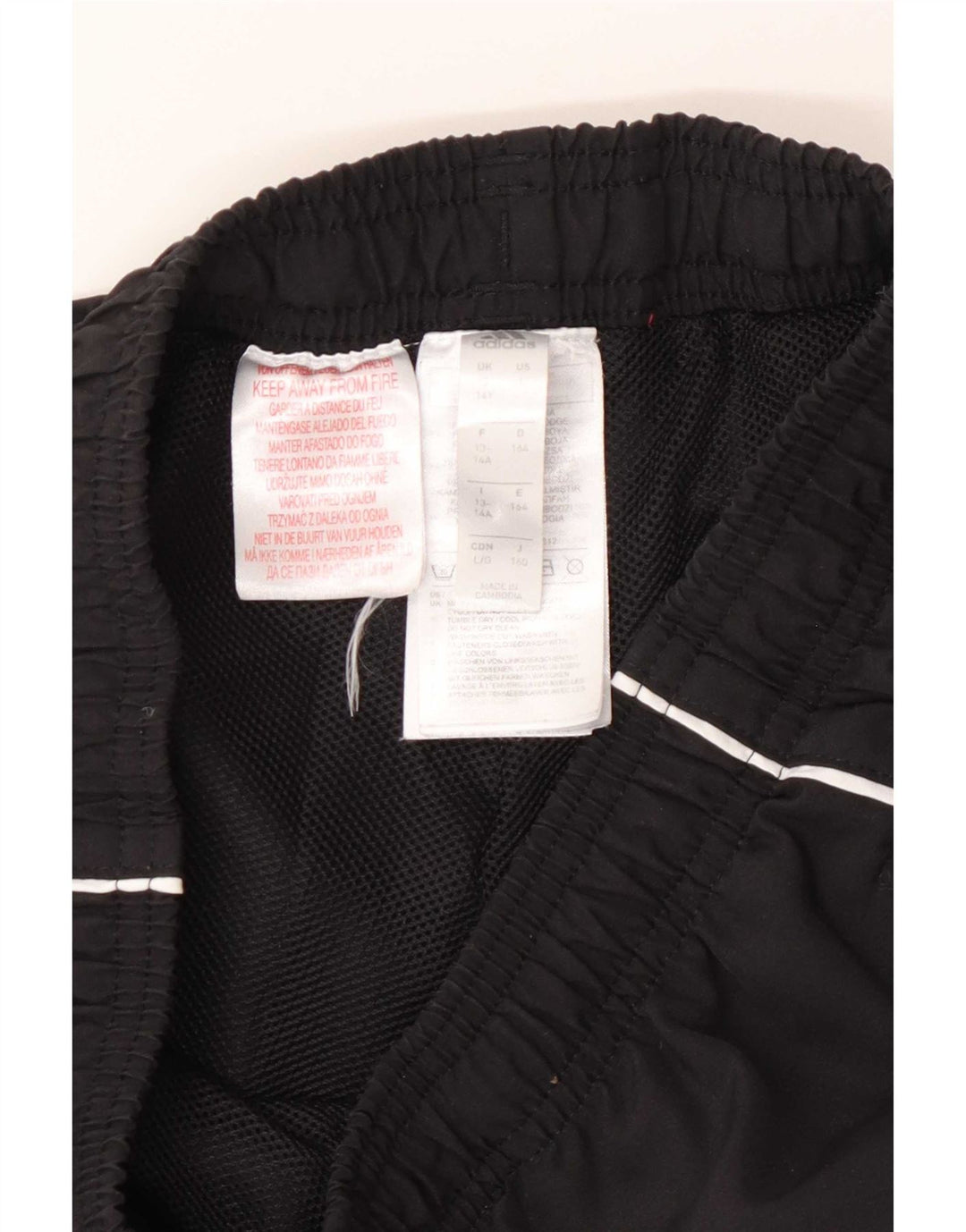 Pantaloni della tuta da ragazzo Adidas 13-14 anni in poliestere nero