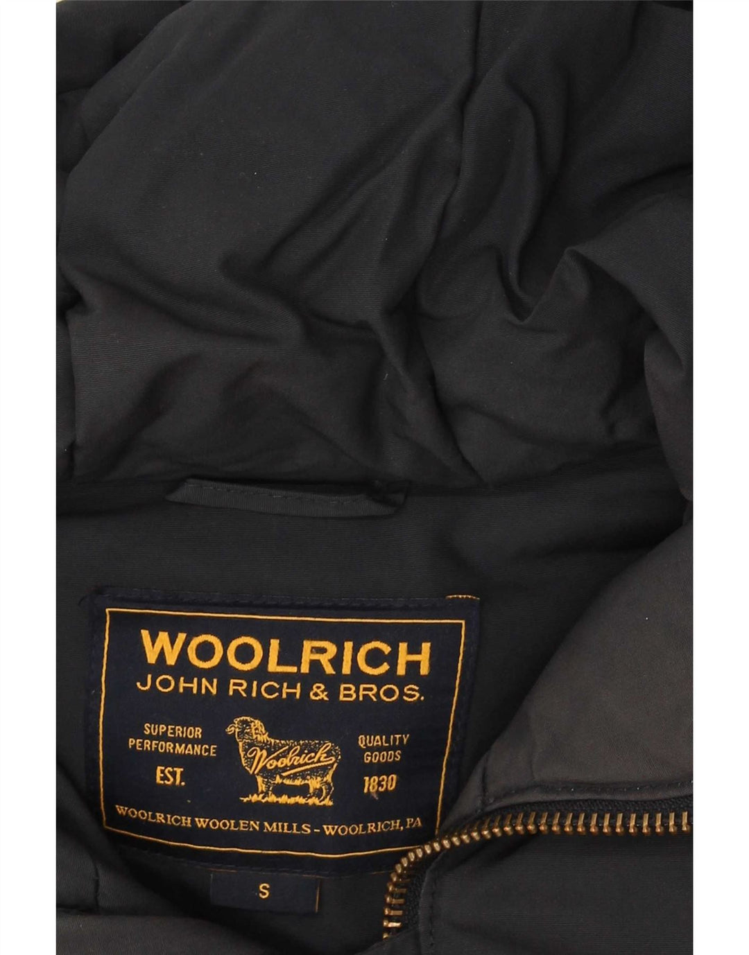 Giacca Parka con cappuccio da uomo Woolrich UK 36 Small Blu Navy