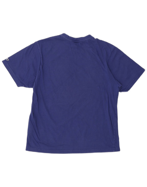 T-shirt grafica da uomo Reebok New York Giants, taglia grande, in cotone blu