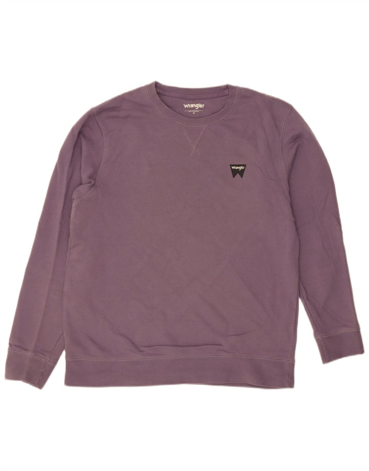 Felpa da uomo Wrangler maglione cotone viola medio