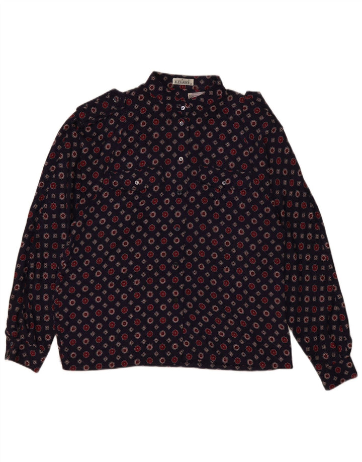 Camicia militare da donna Alexander EU 40 medio blu navy geometrico