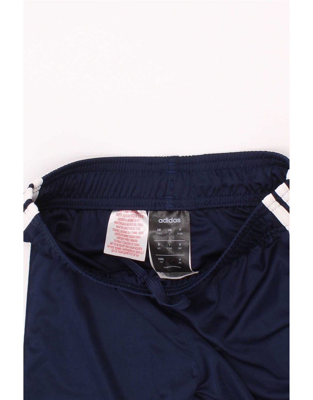 Pantaloncini sportivi Adidas Climalite da ragazzo 9-10 anni in poliestere blu navy