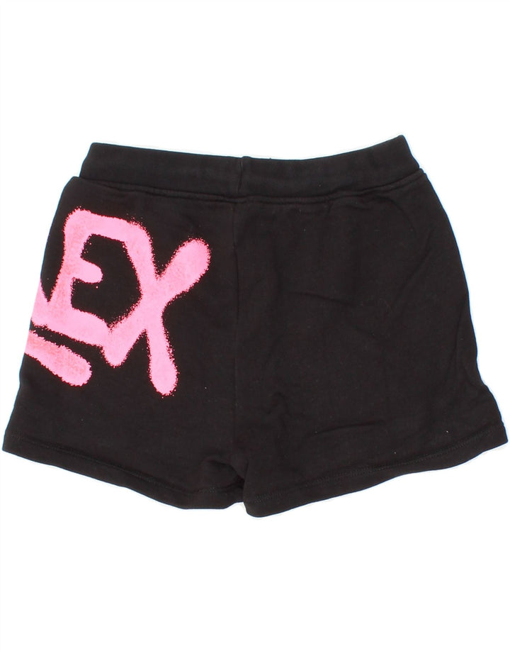 PYREX Girls Graphic Sport Shorts 9-10 Years Medium Black Cotton Vintage Pyrex and Second-Hand Pyrex from Messina Hembry 