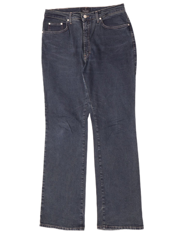 Jeans Dritti Donna Trussardi a Vita Alta W32 L33 Cotone Blu