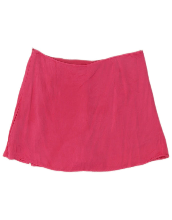 Gonna corta da donna Zara media W28 rosa in viscosa