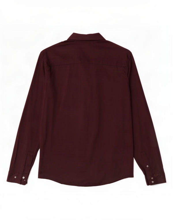 Camicia Cos da uomo XL in cotone bordeaux
