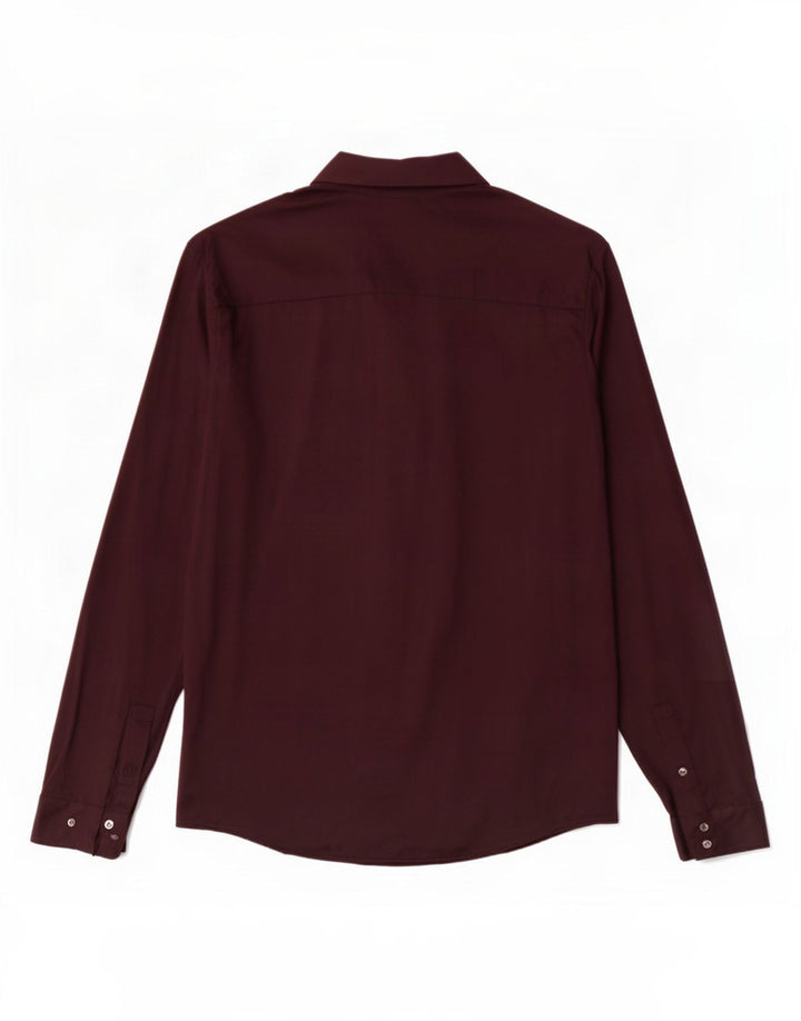 Camicia Cos da uomo XL in cotone bordeaux