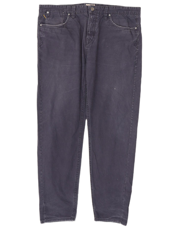 Pantaloni casual dritti da uomo Timberland W38 L32 cotone blu navy