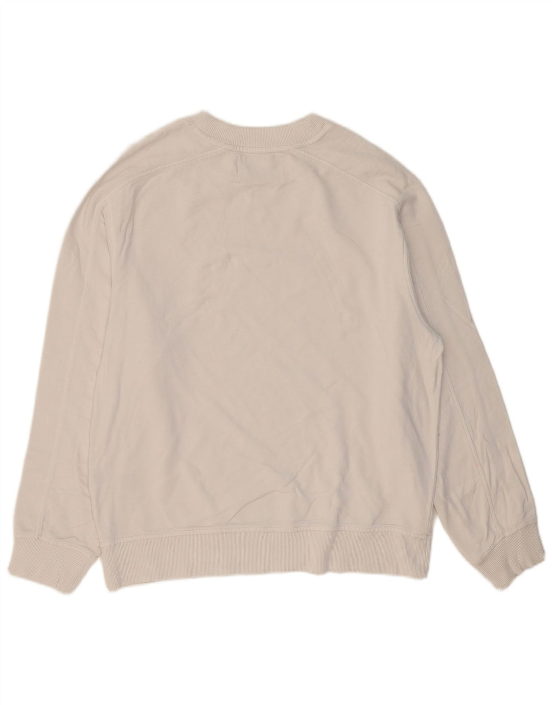 CALVIN KLEIN JEANS Felpa Uomo Maglione Cotone Bianco Medio