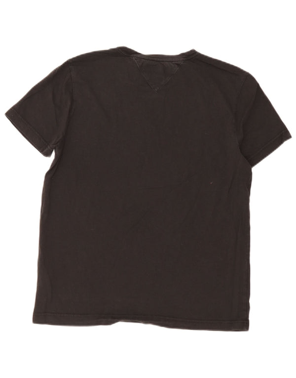 T-shirt grafica da uomo Tommy Hilfiger Top in cotone nero medio