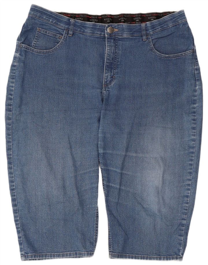 Pantaloncini di jeans Bermuda da donna Lee Riders W40 2XL cotone blu