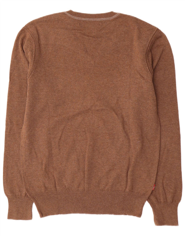 Maglione da uomo con scollo a V Levi's in cotone marrone medio